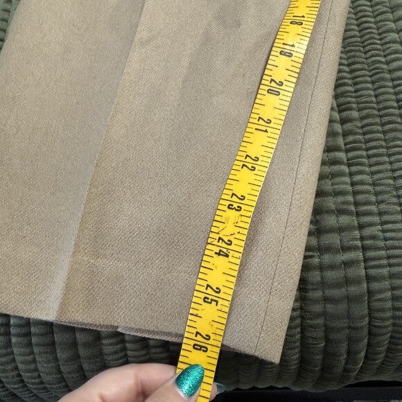 Sag Harbor Vintage Camel Brown 100% Wool High Rise Pleated Pants Size 14p petite - Picture 10 of 11